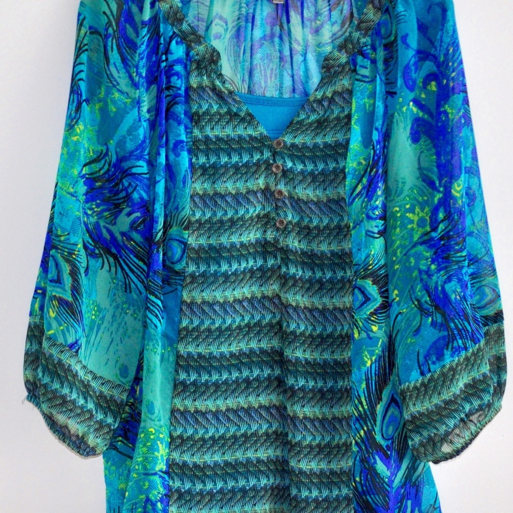 3/4 Sleeves Blouse and Cami Figueroa & Flower XL